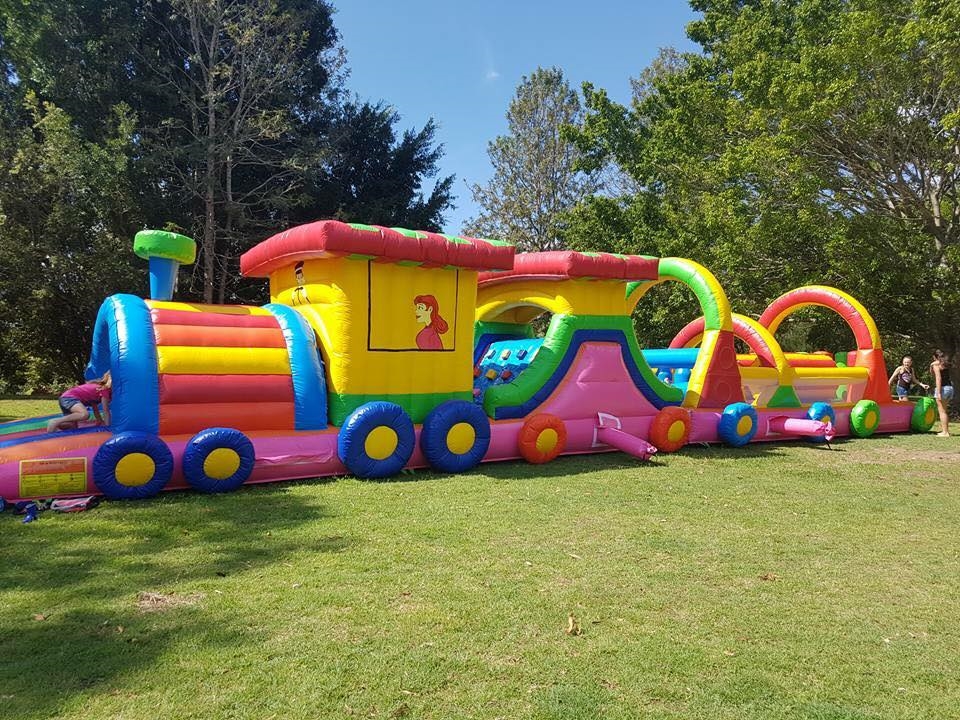 Train Obstacle Course Jumping Castle Hire Brisbane, Jumping Castle