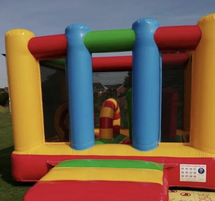 rainbow bouncy castles