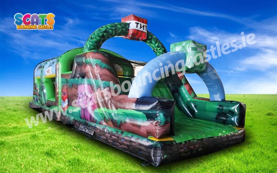 Minecraft Inflatable Obstacle Course Minecraft Games Series Obstacle Course - SBC77 - Hire in Wexford ...