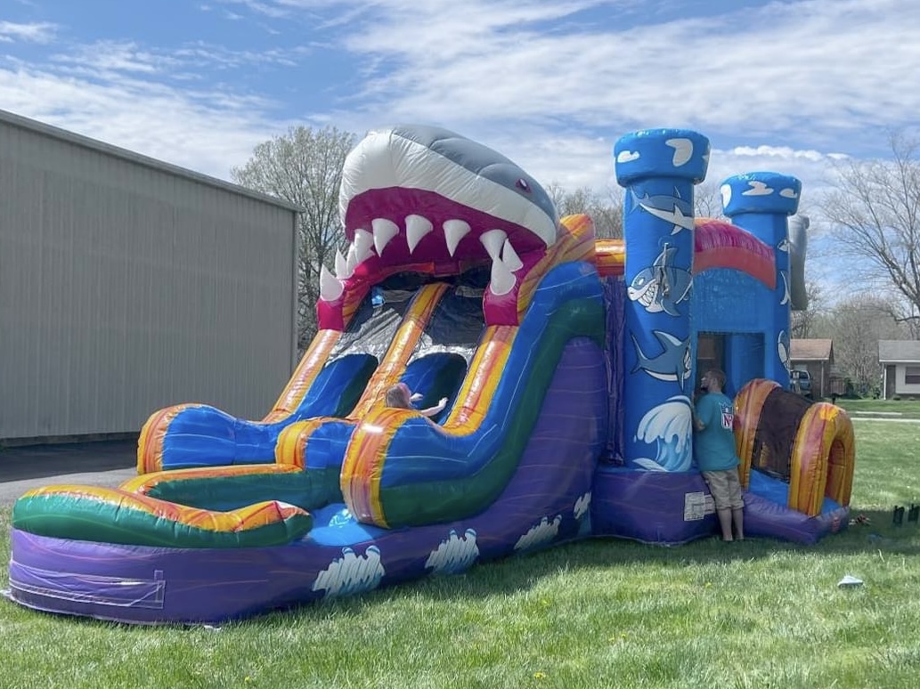 Shark Inflatable Combo Shark Combo Wet - Bounce House Rentals in New Albany, IN | Wright ...