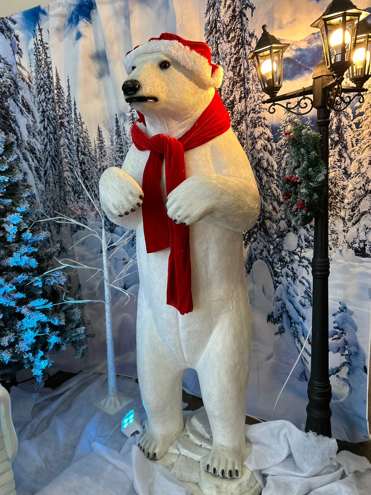 7ft Standing Polar Bear Prop Winter Wonderland Props