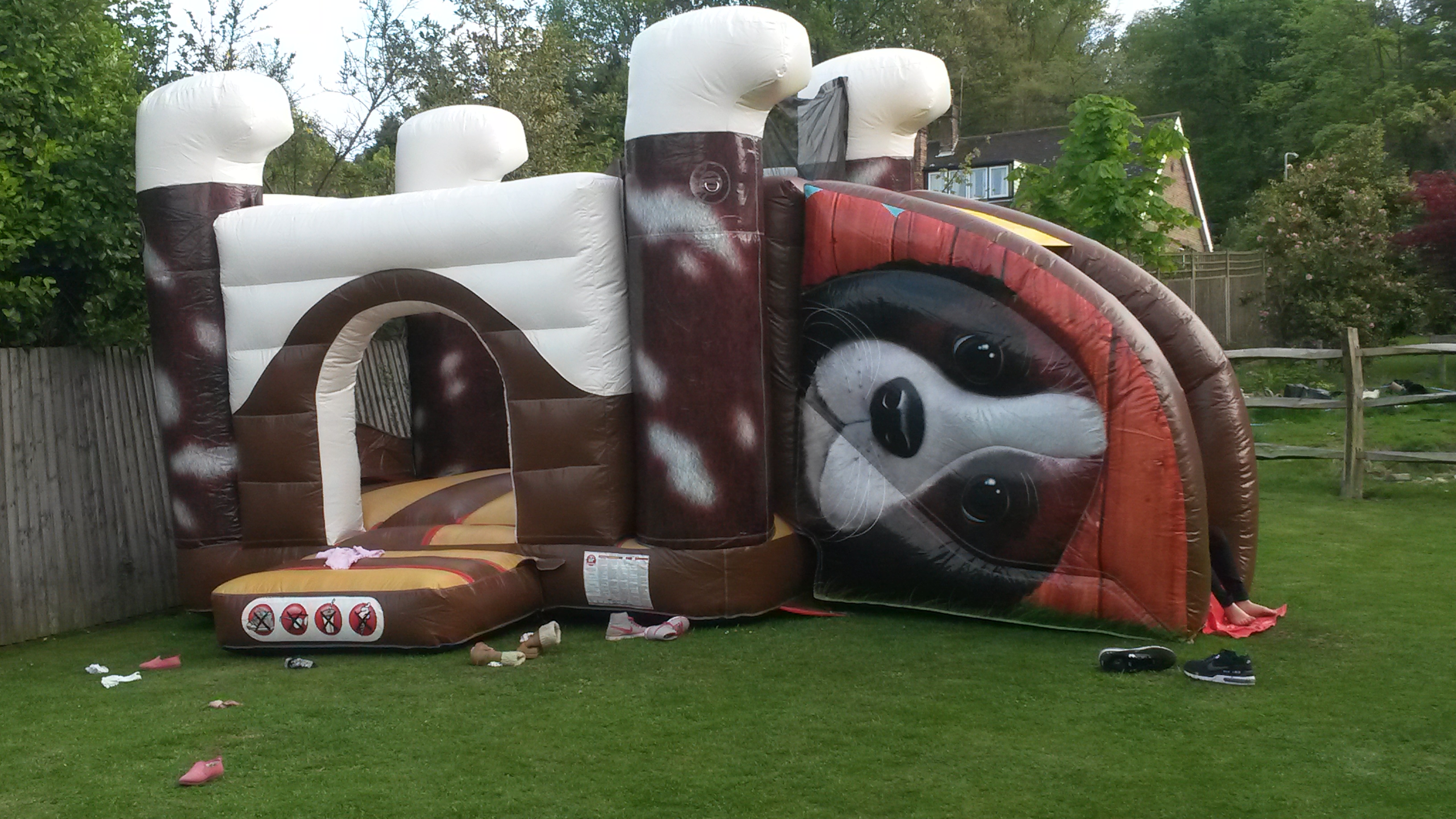 Slide Bouncer Bouncy Castle Puppy Dog with Side Slide Bouncy Castle
