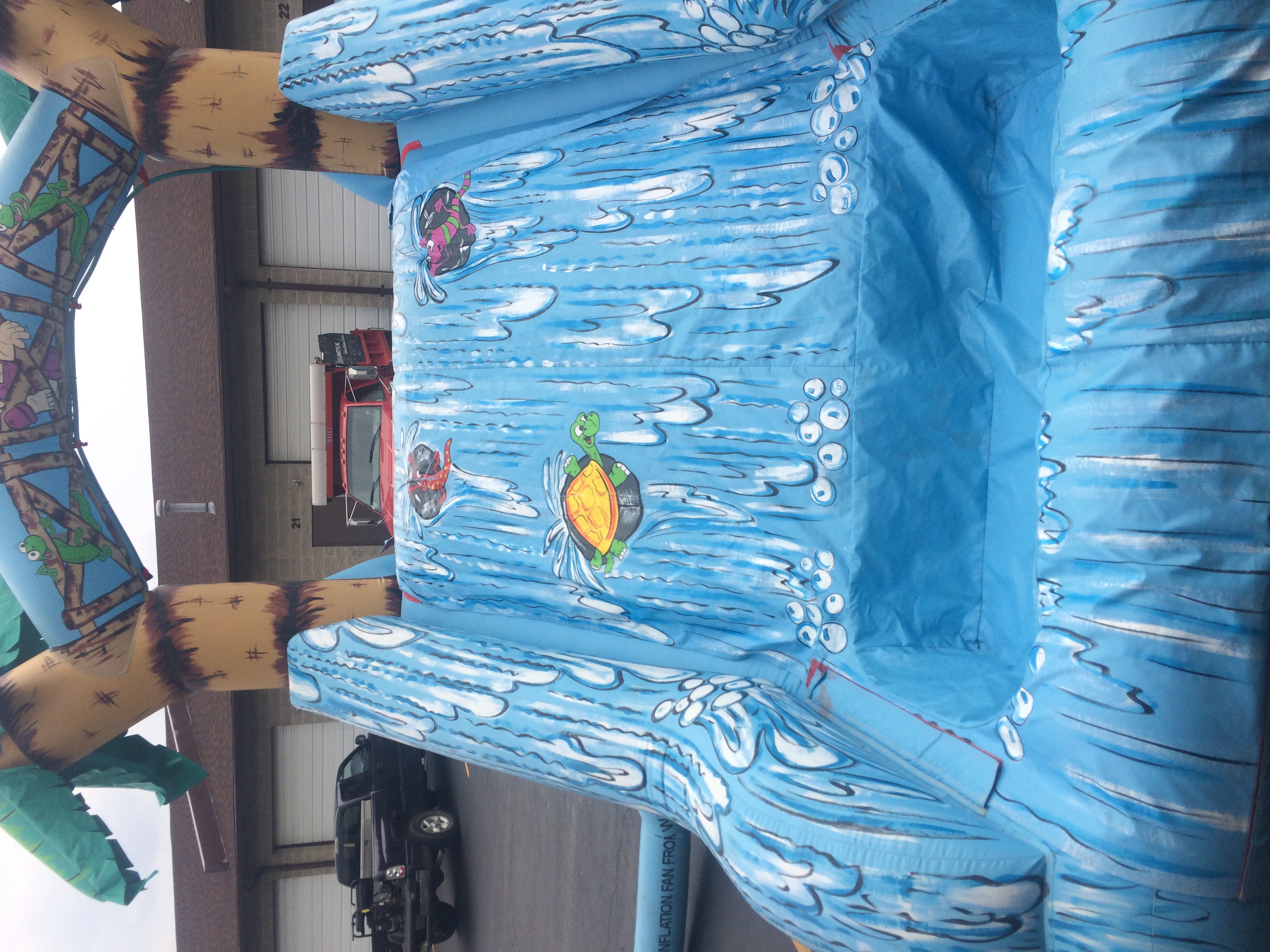 10ft Waterslide With Pool Tropical Themed Rental - Bounce House Rental ...