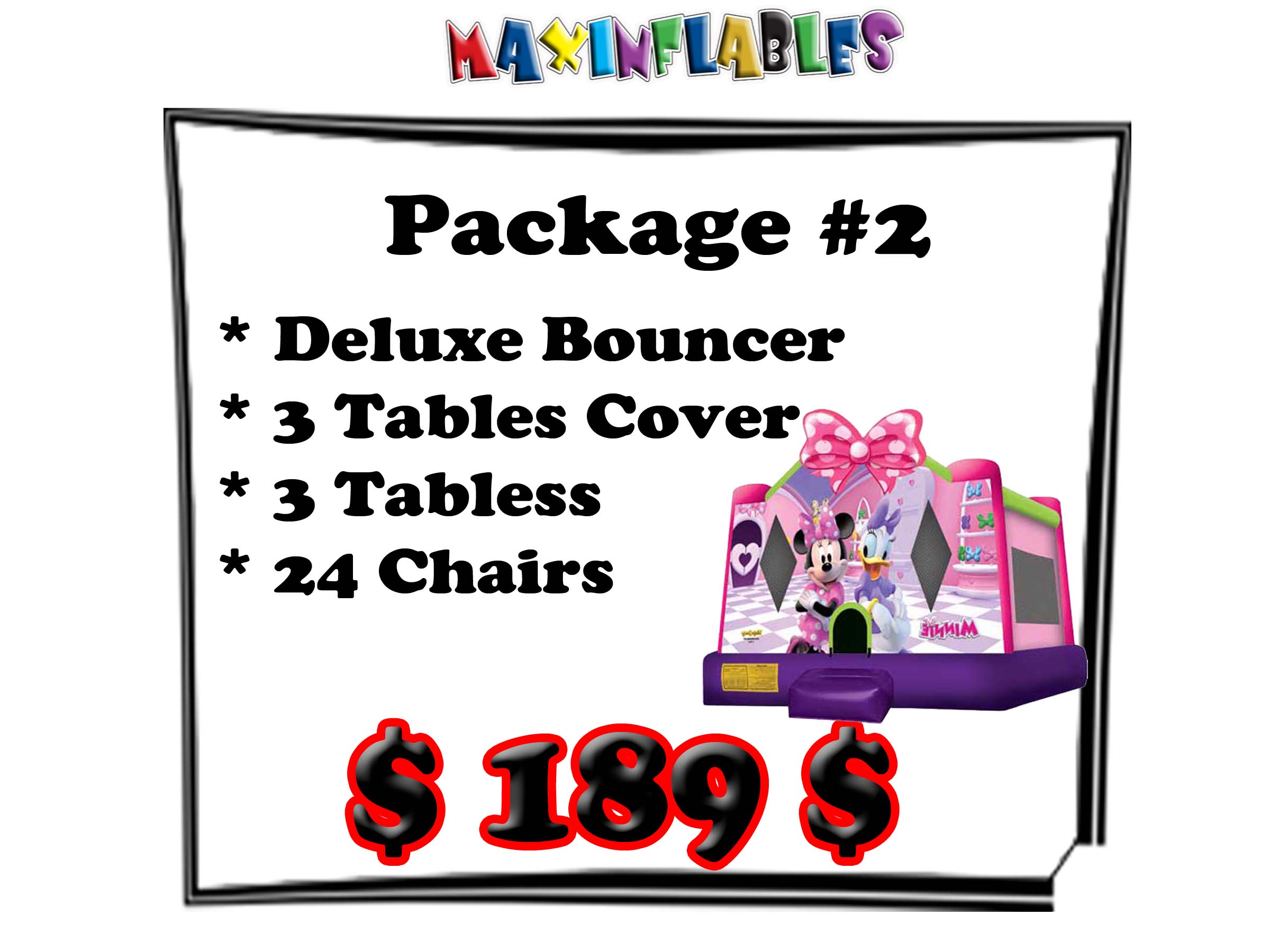 Package Deluxe Bounce House & Inflatable Hire in Il