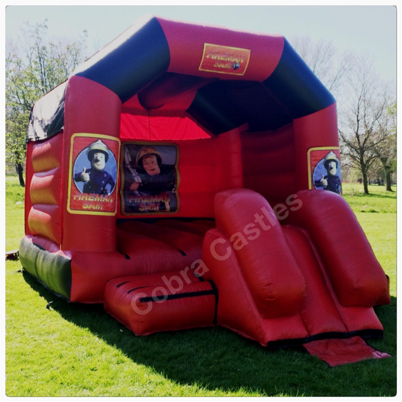 Fireman Sam Slide Bouncer 12ft x 17ft Bouncy Castle Hire in Liverpool