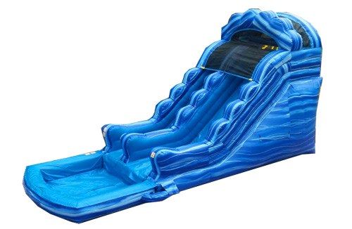 tentandtable blue marble inflatable slip n slide with blower