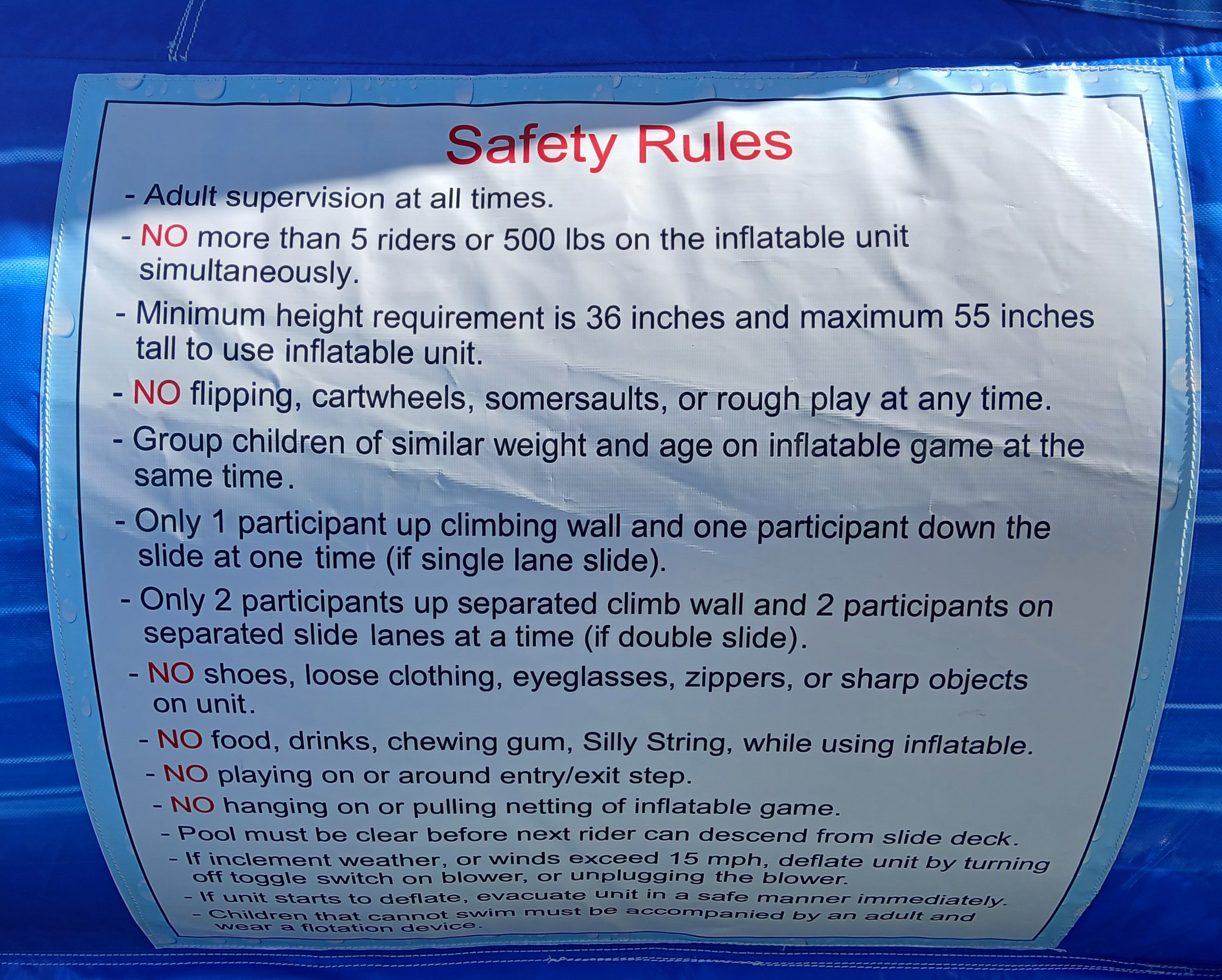 Wet Inflatable Checklist Island Drop XL 7 -1 Wet-Dry Combo - Hire in Lake, Sumter and Orange ...