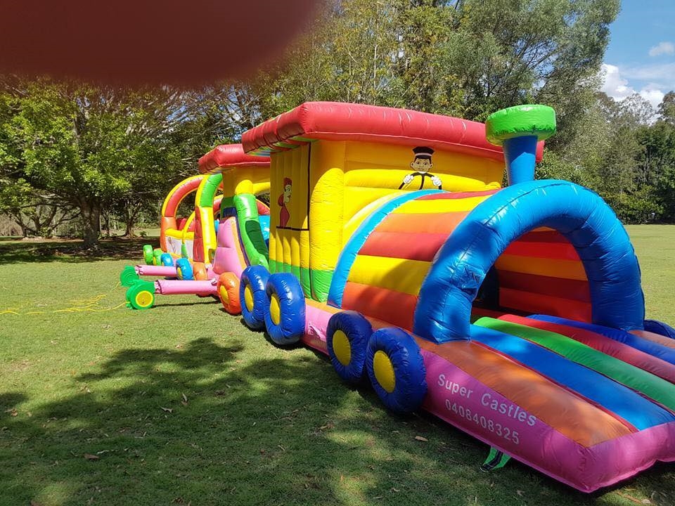 Train Obstacle Course Jumping Castle Hire Brisbane, Jumping Castle