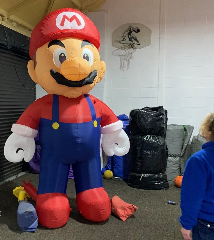 Super Mario Inflatable 10ft High - Bouncy Castle Hire In Kent, East Sussex,