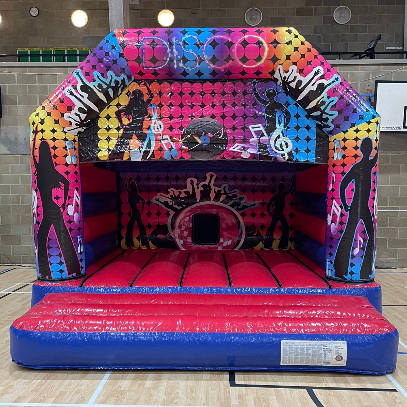 Disco Themed Adult Bouncy Castle with Speakers & Lights Inflatable