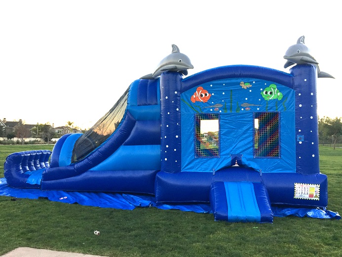Under The Sea Combo Bounce House Rental, Laser Tag, Water Slide