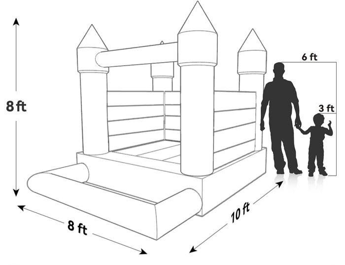 Toddler Pastel Pink Bounce House with Ball Pit Rental Houston, TX