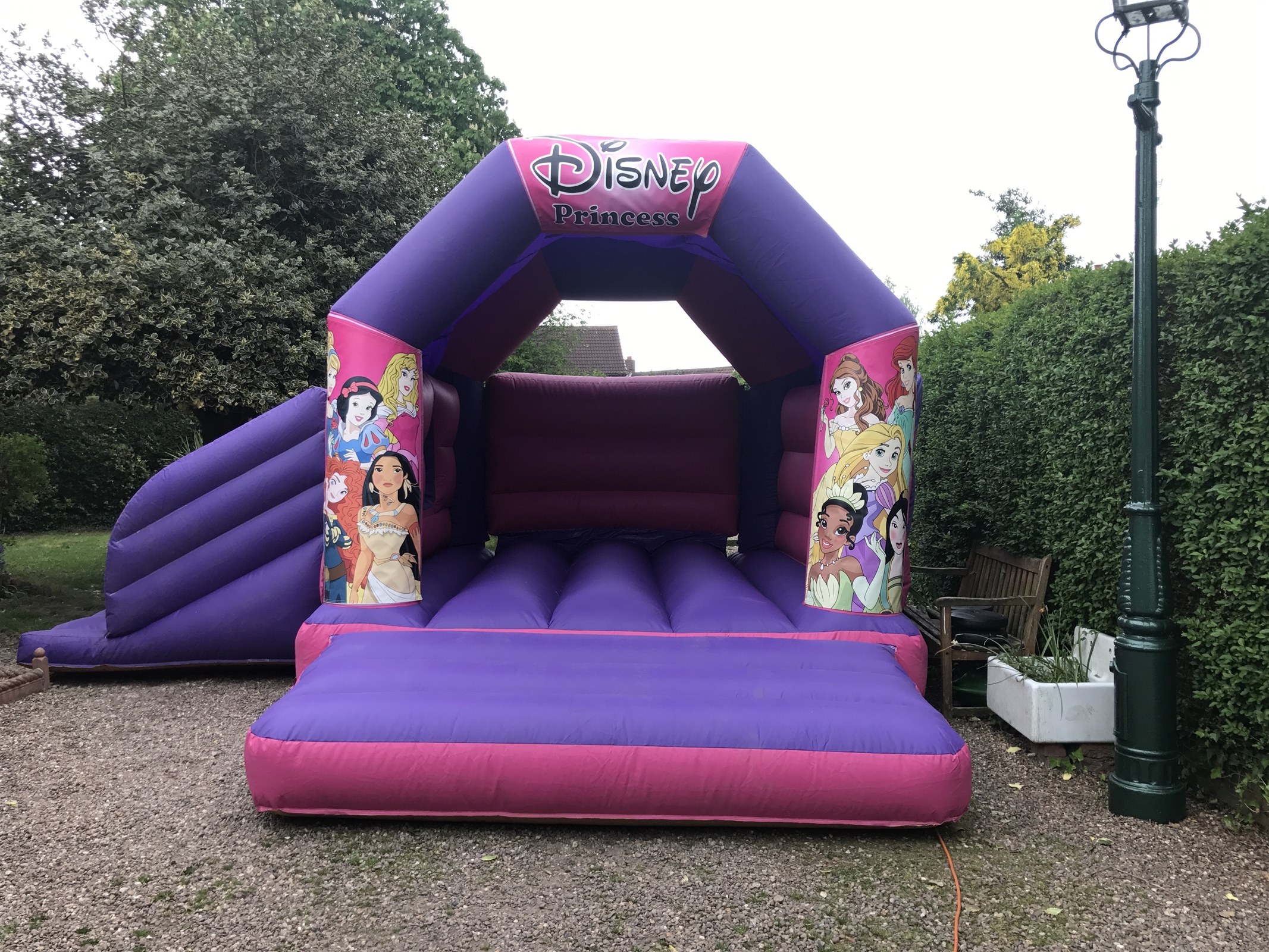 bouncy castle with slide to hire