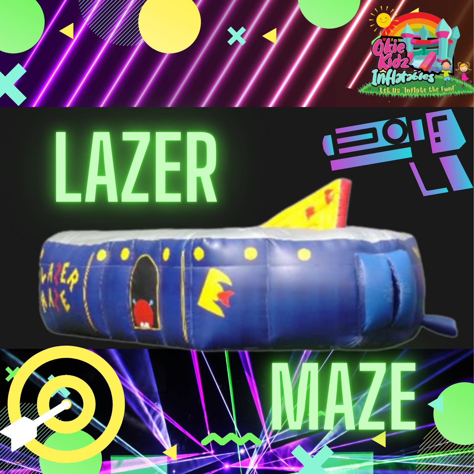 Lazer Maze Interactive Best Rental service in Oklahoma Okie Kidz