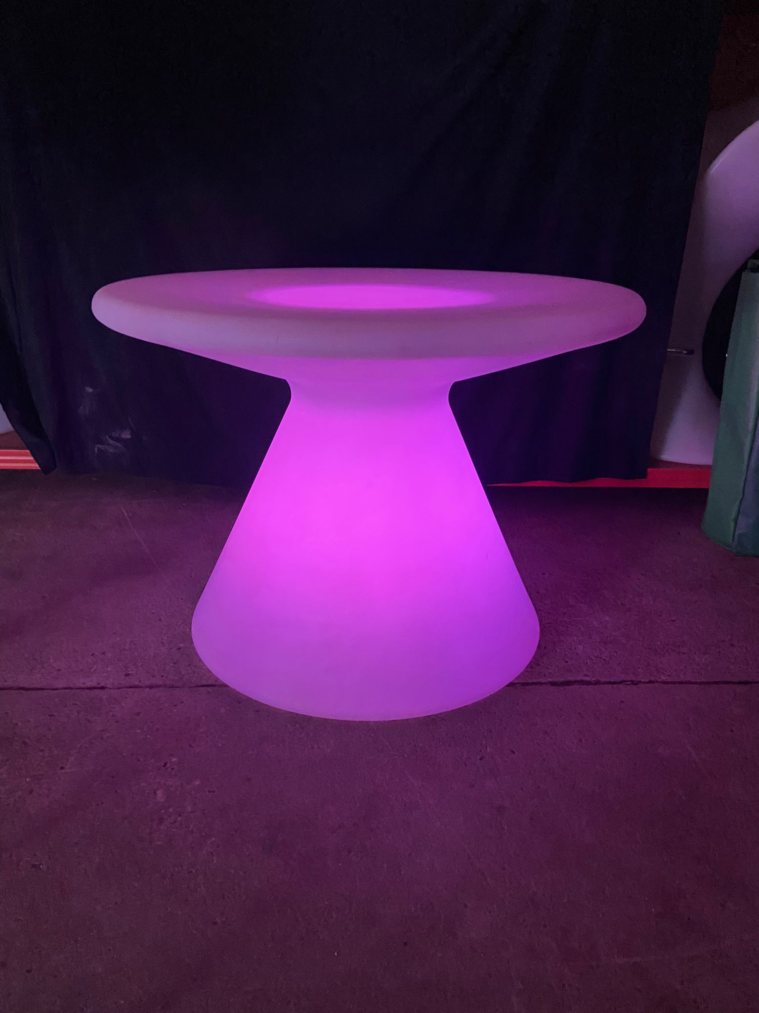 Led Colour Changing Sit Round Table Best Event Hire Items for