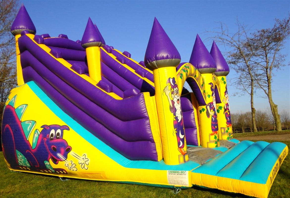 bouncy castle with slide to hire