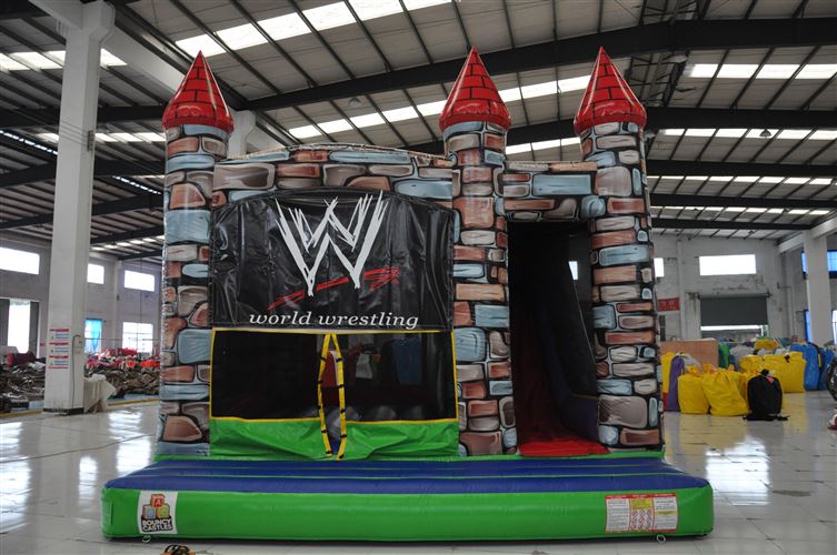 WWE Wrestling Brick 3n1 Castle Best Hire service in Co Westmeath ABC Bouncy Castles