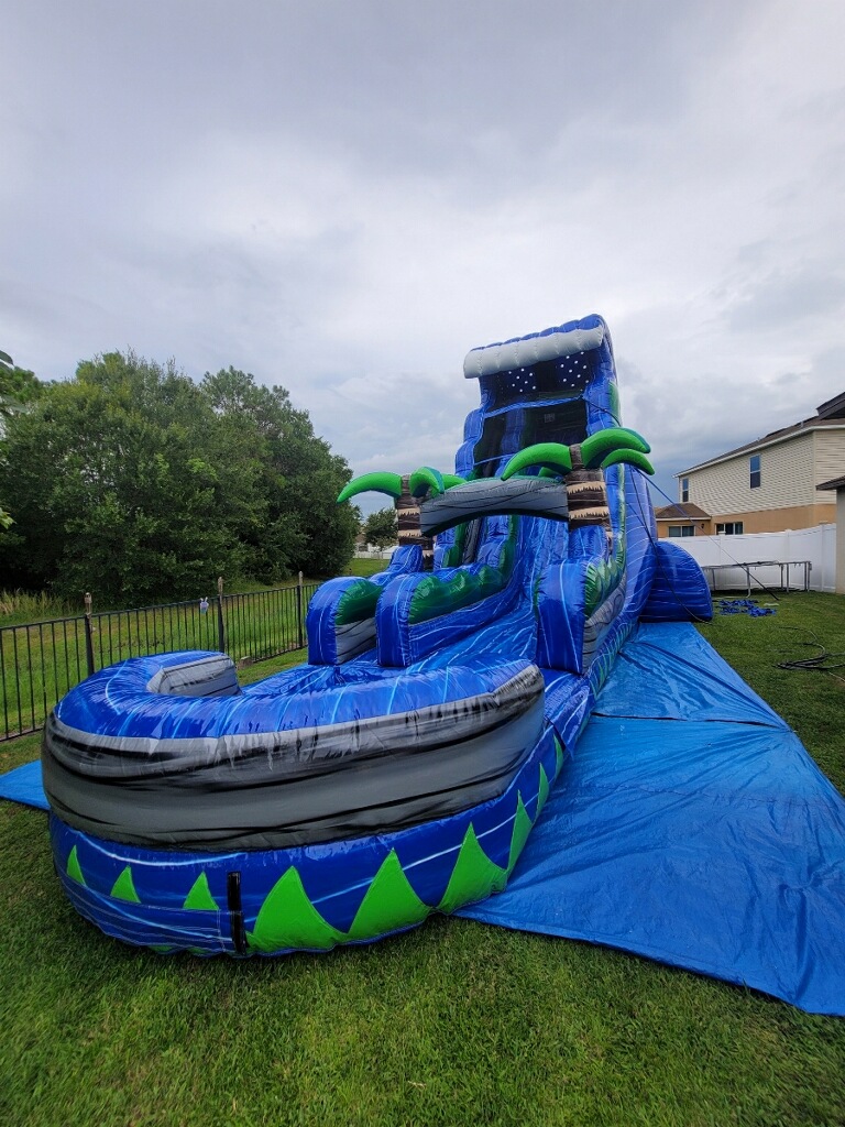 22 ft Blue Crush Tsunami Water Slide Best Bounce Houses, Waterslide