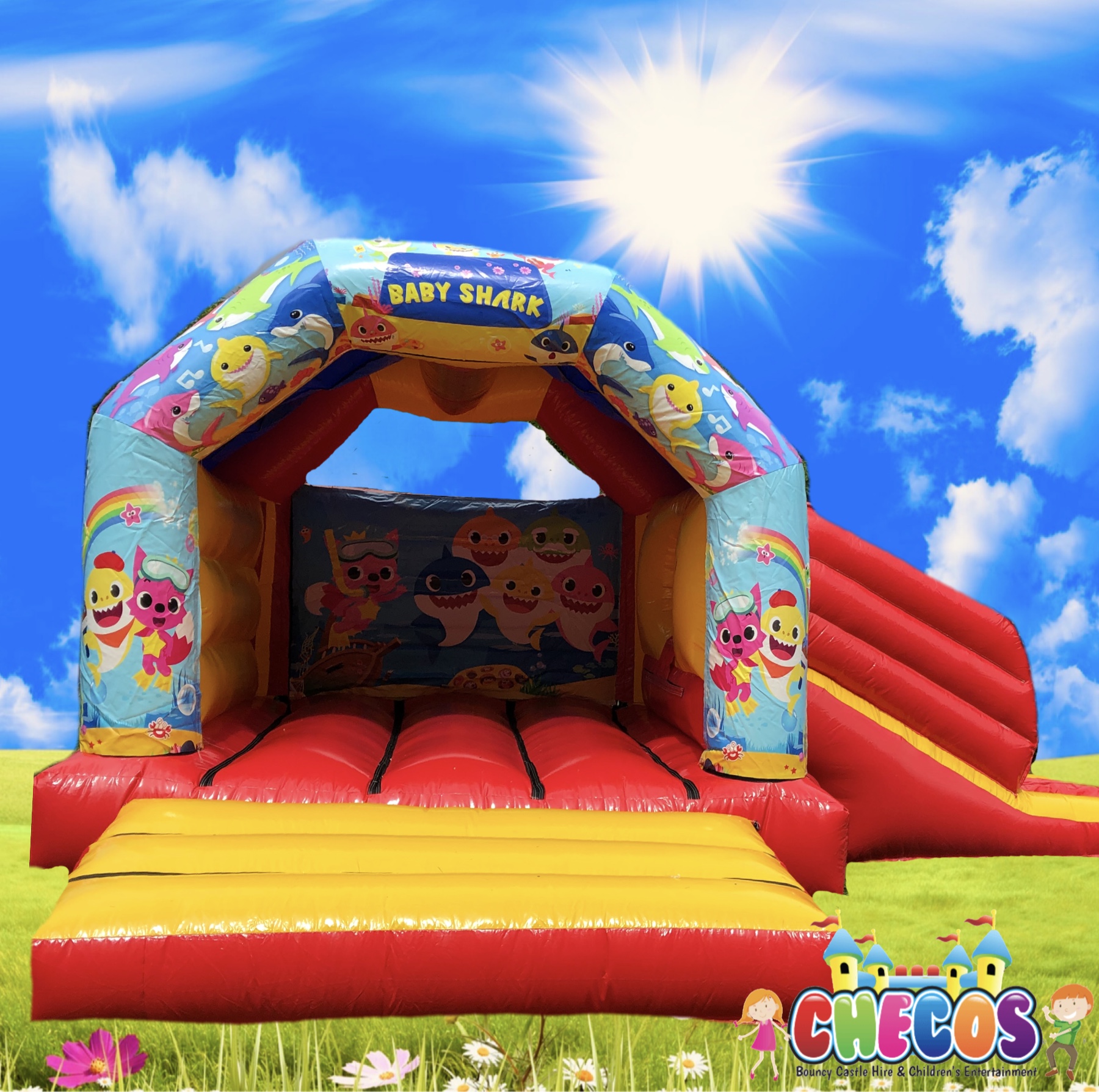 baby shark bouncy castle hire