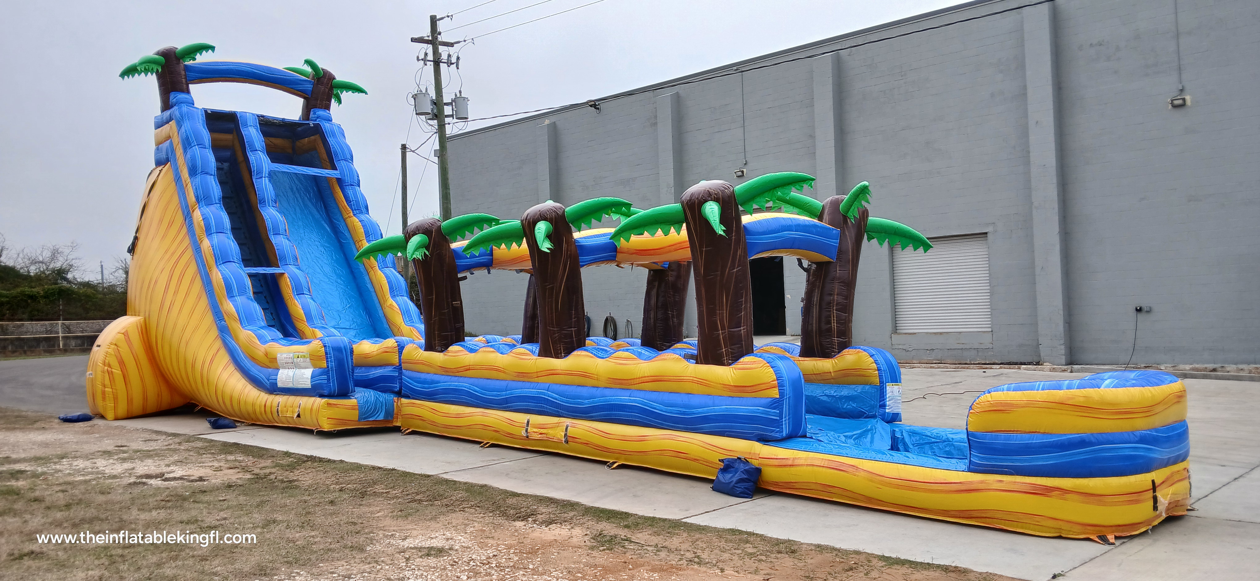 24' Lava Falls Single Lane Water Slide with Pool - Hire in Lake, Sumter ...