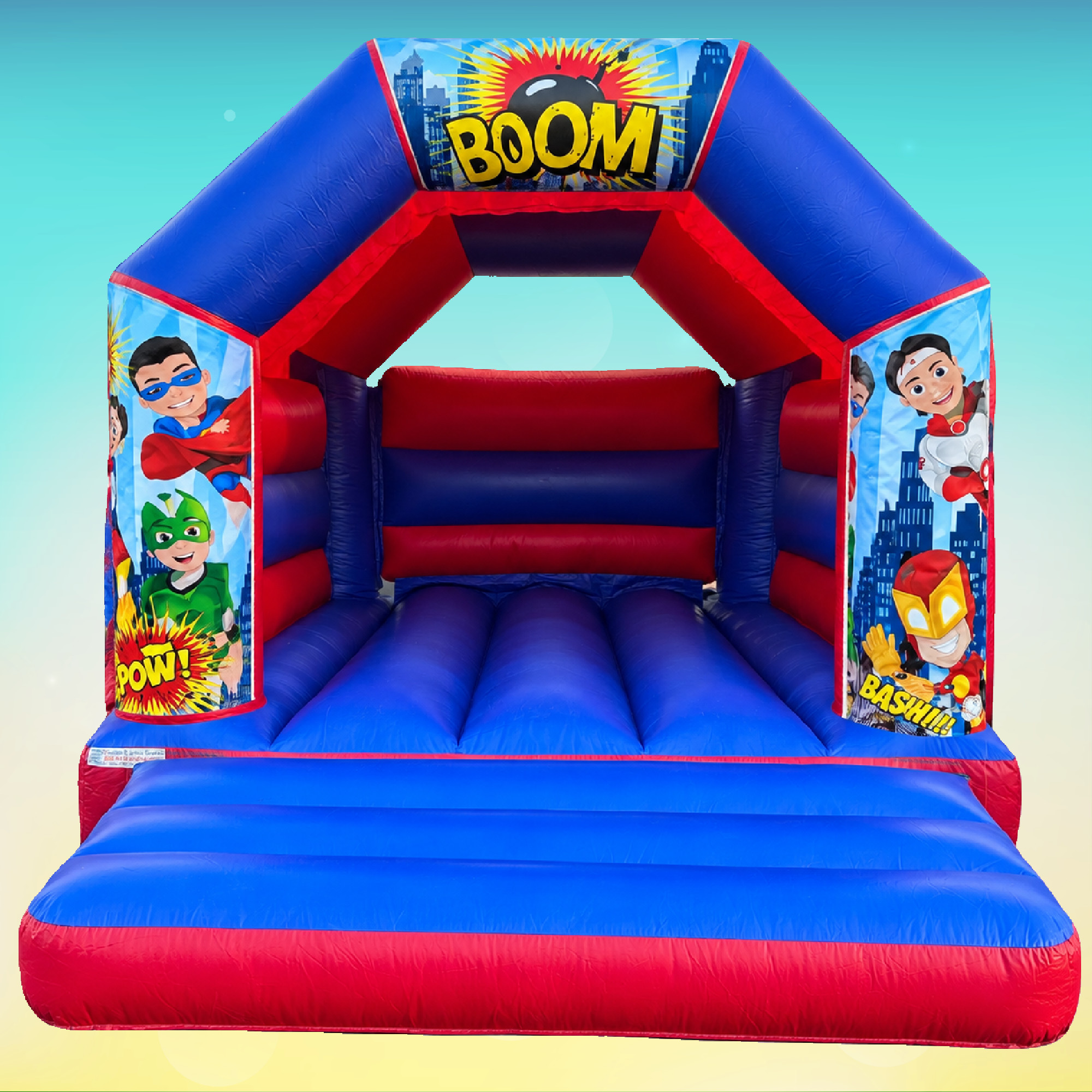 Super Hero 12ft x 15ft Bouncy Castle - bouncy castle hire Birmingham