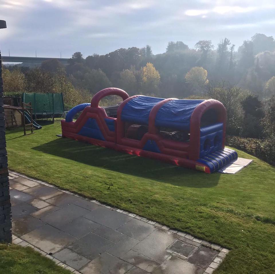 obstacle course bouncy castle hire