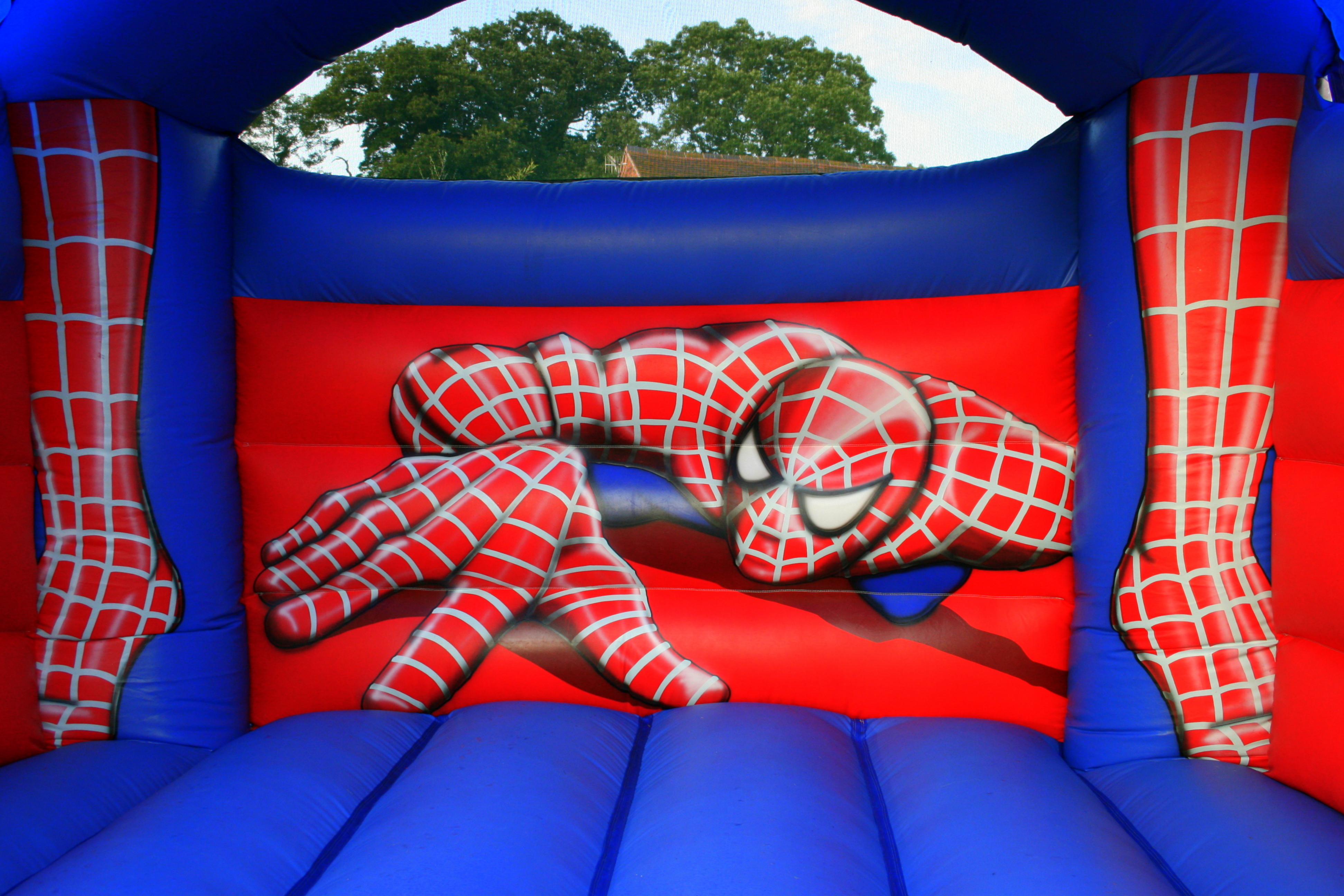 spiderman bouncy castle hire