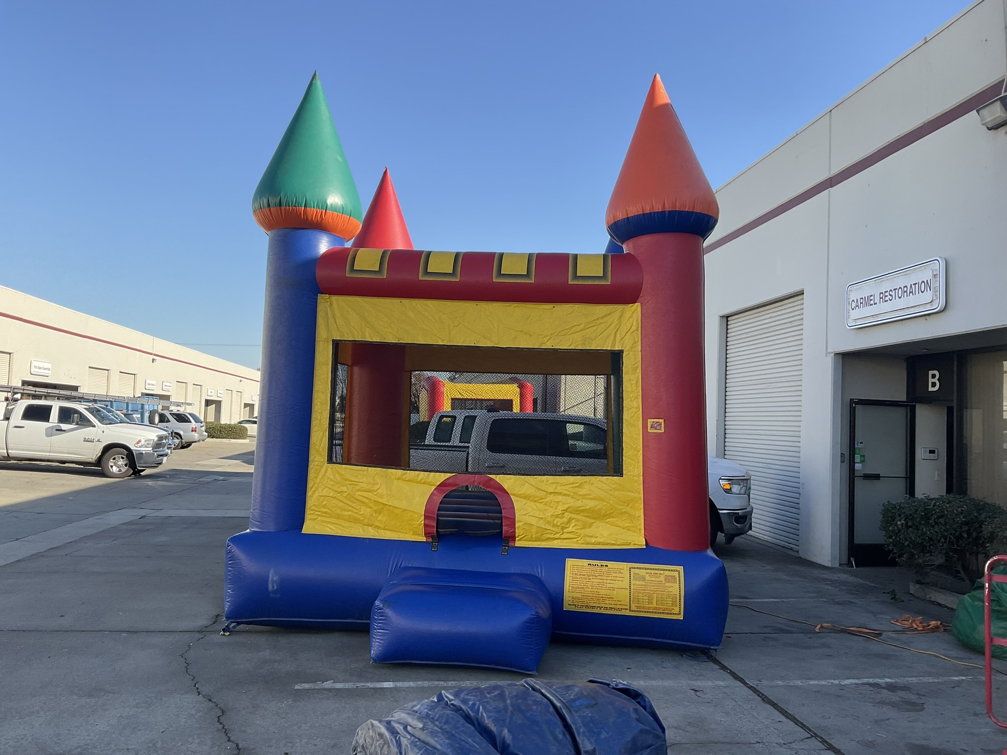FOR SALE 13x13 Rainbow Bounce House Bounce House Inflatables