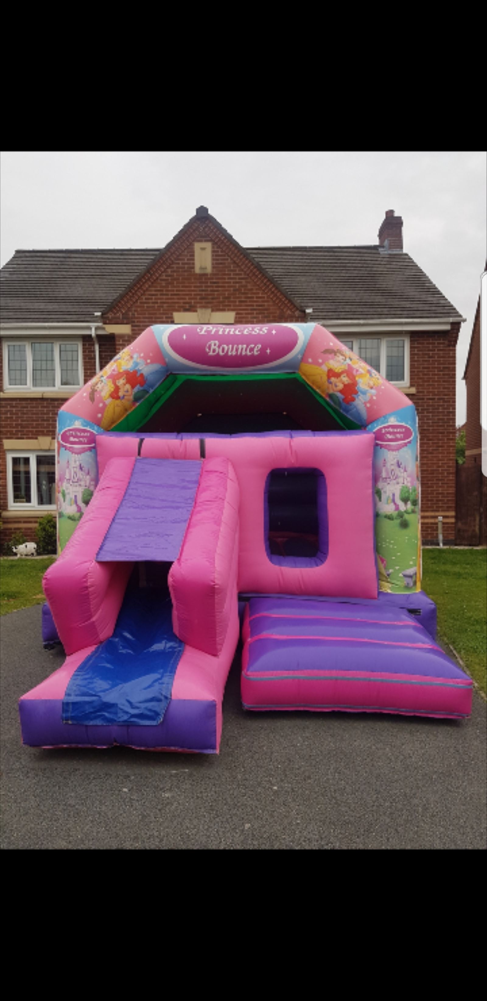Princess slide bouncy combi Bouncy Castle Hire in Warrington, St. Helens, Manchester & Cheshire Princess slide bouncy combi Bouncy Castle Hire in Warrington, St. Helens, Manchester & Cheshire