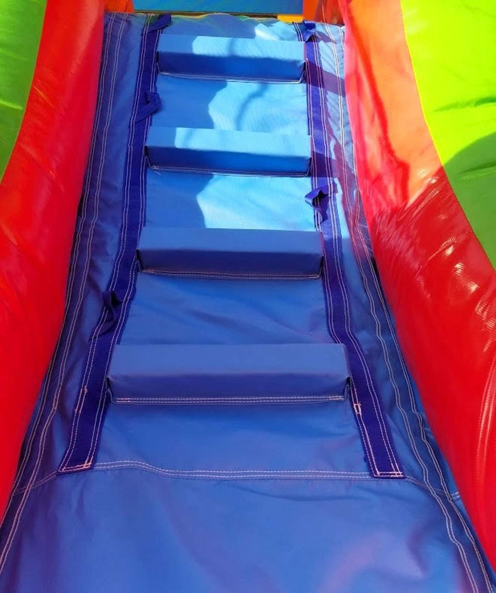 Kids Modern Rainbow Slide Bounce House Combo Hire in Atlanta, Austell