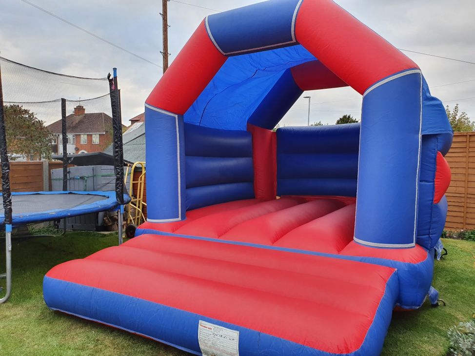 Blue and Red Bouncy castle