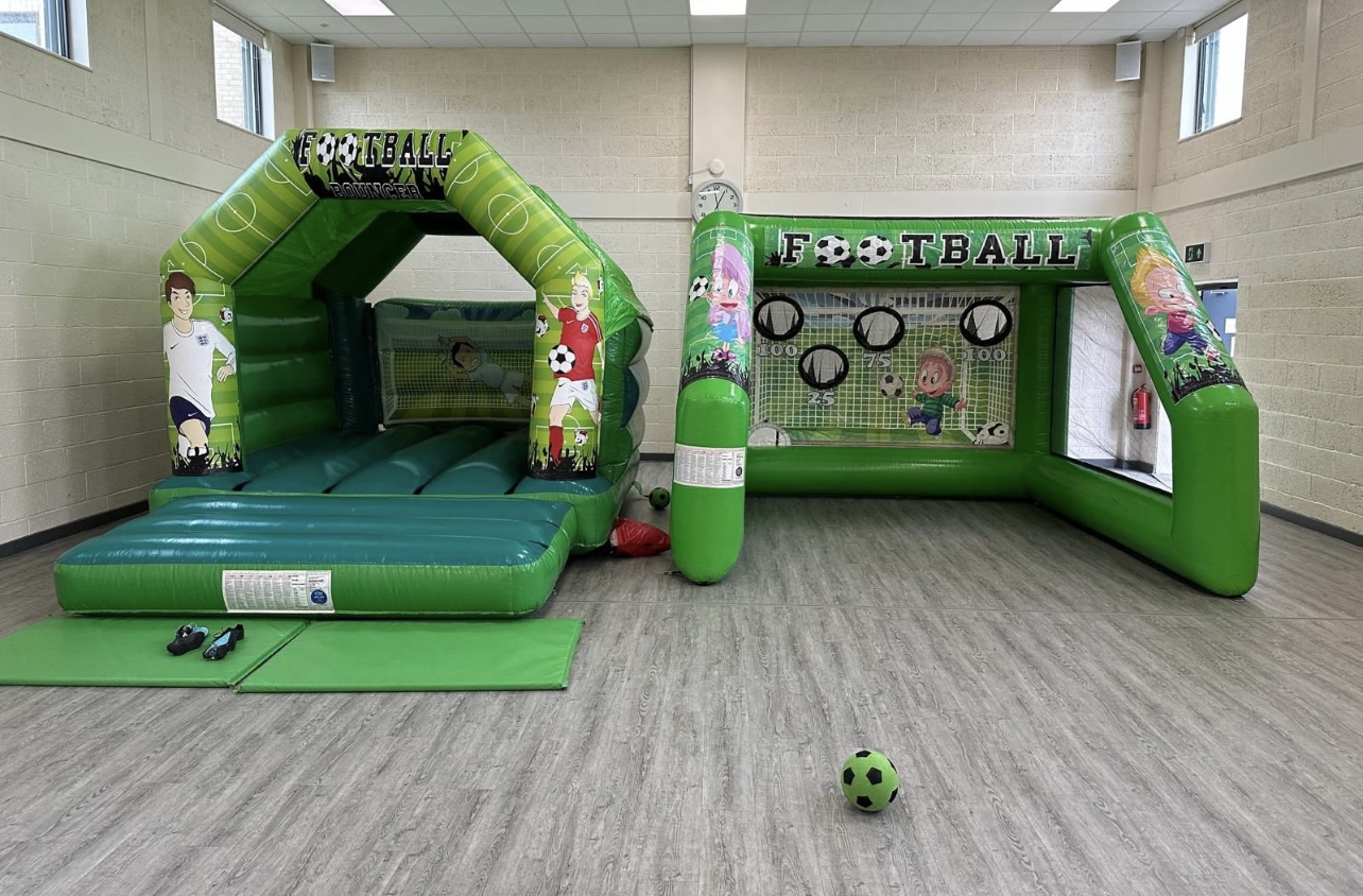 Football fun Package Bouncy Castle Hire, Bouncy Castles, Rodeo bull