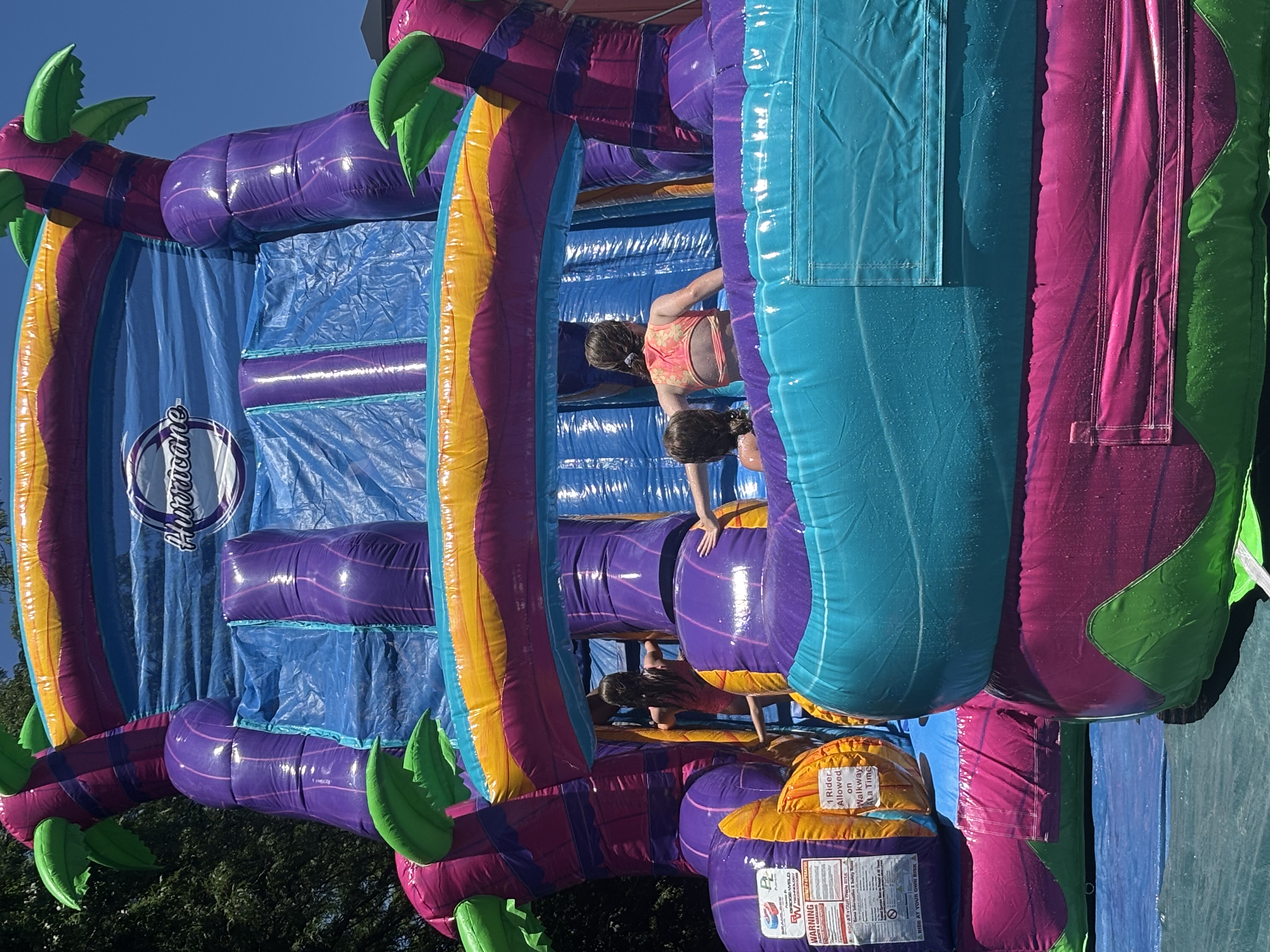 Tidal twister 22ft dual lane waterslide - Inflatable and Amusement ride ...