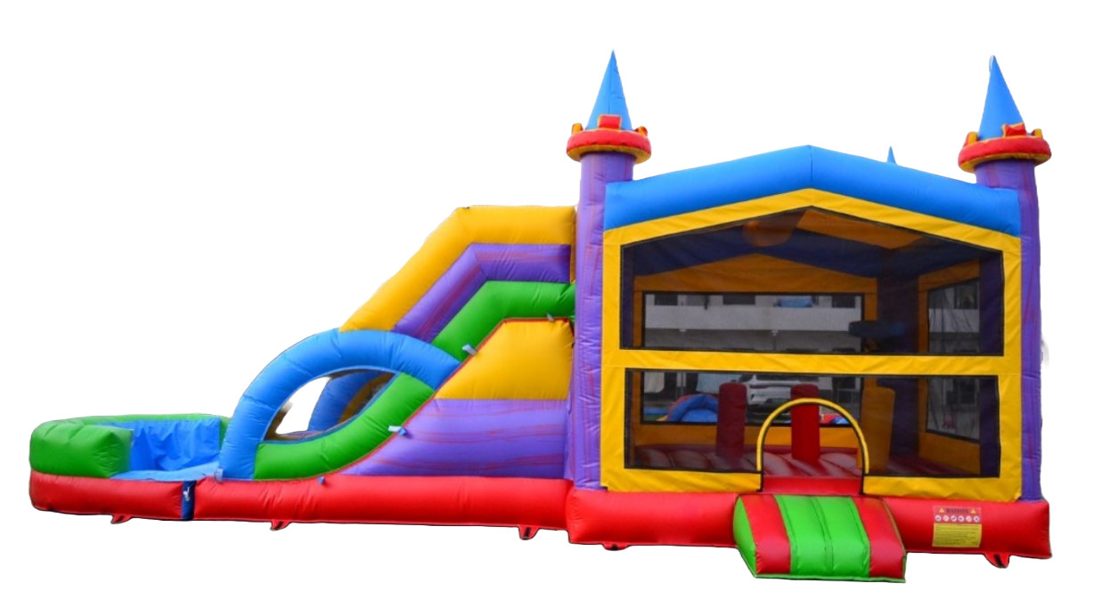 2Lane Medieval Castle Combo Wet or Dry Best Specialize in Bounce Houses and Party Equipment