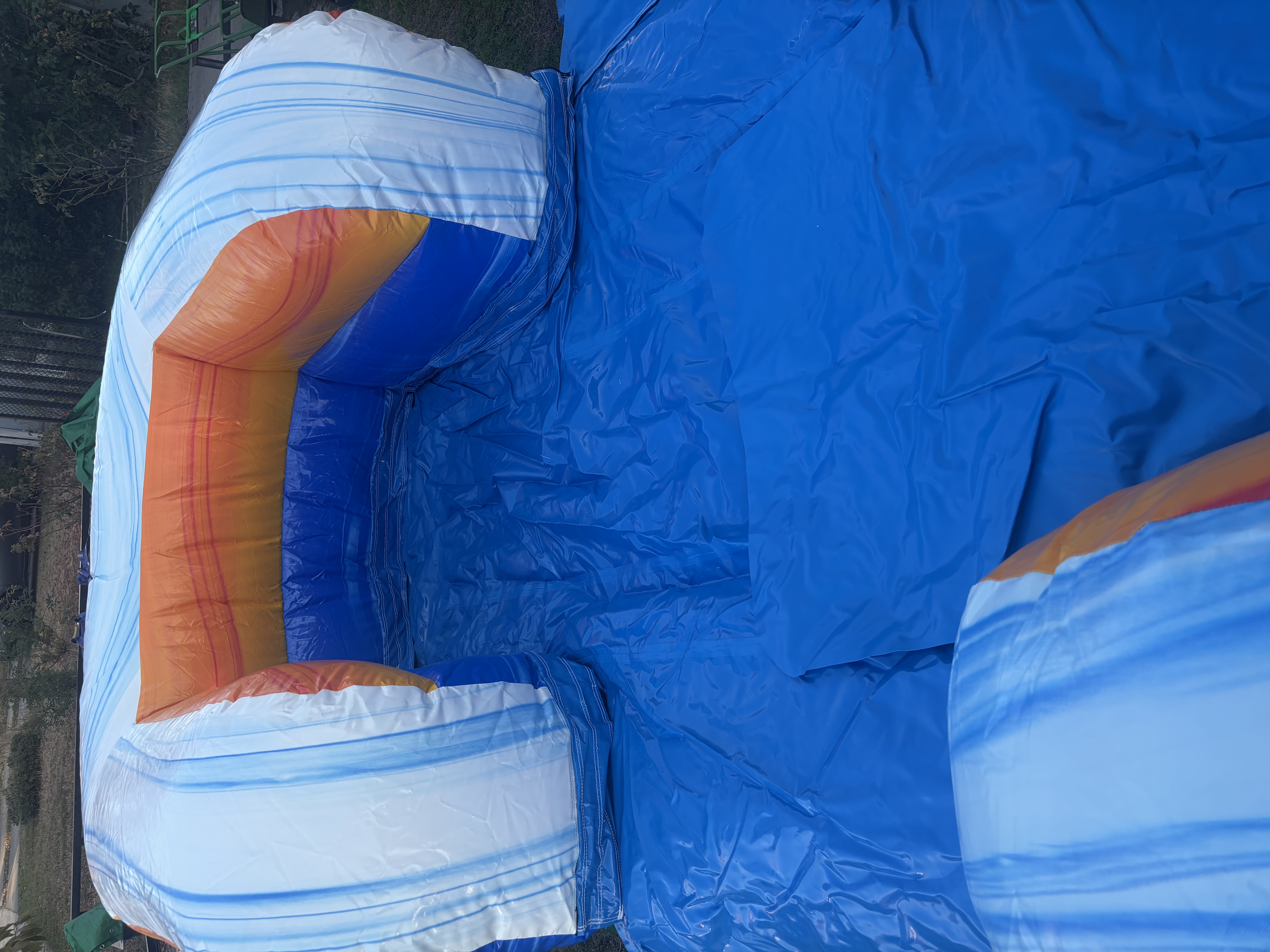 21ft Tropical Inflatable Bounce House With Water Slide
