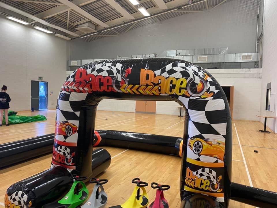 Didi Car Race Track with 6 Didi Cars 15ft x 20ft Bouncy Castle Hire in Aylesbury, Buckinghamshire