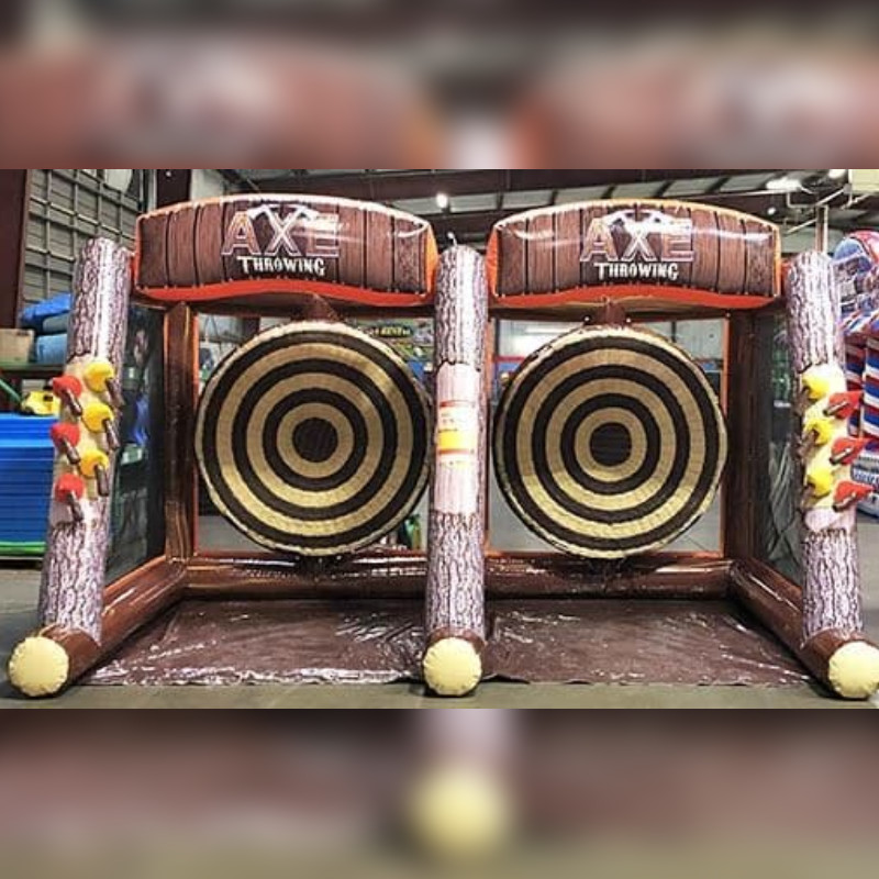 Axe Throwing Game Bouncy Castles and party rentals in nanaimo