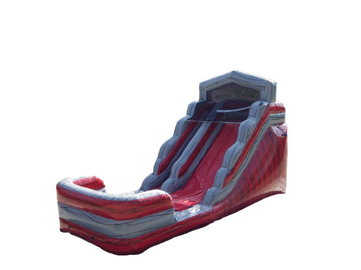 14' Inflatable Single Lane Water Slide with Pool - Grey/Red ...