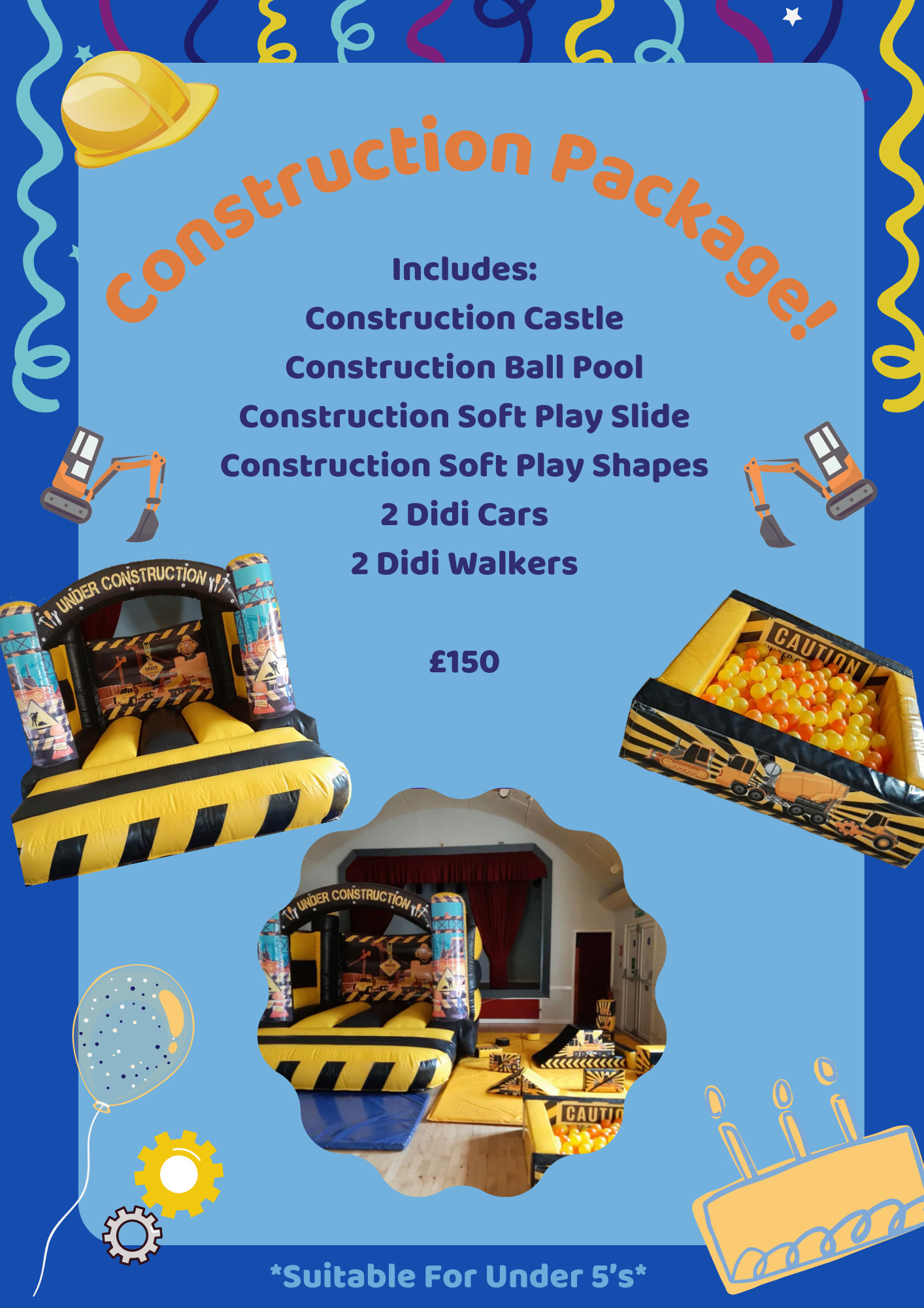 Construction package Bouncy Castle Hire in Rugby, Daventry, Coventry