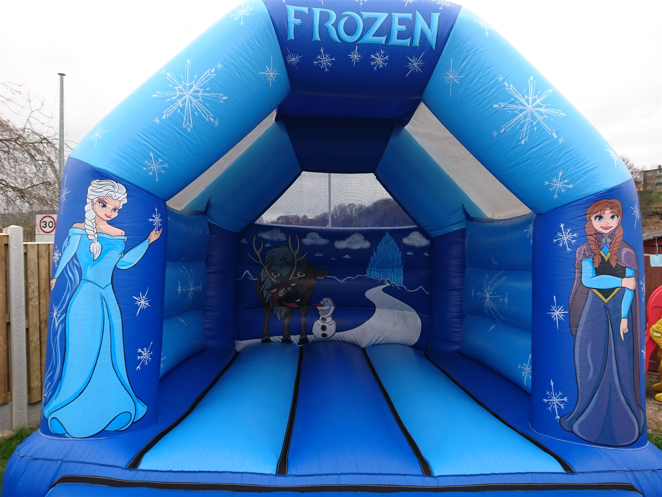 frozen inflatable castle