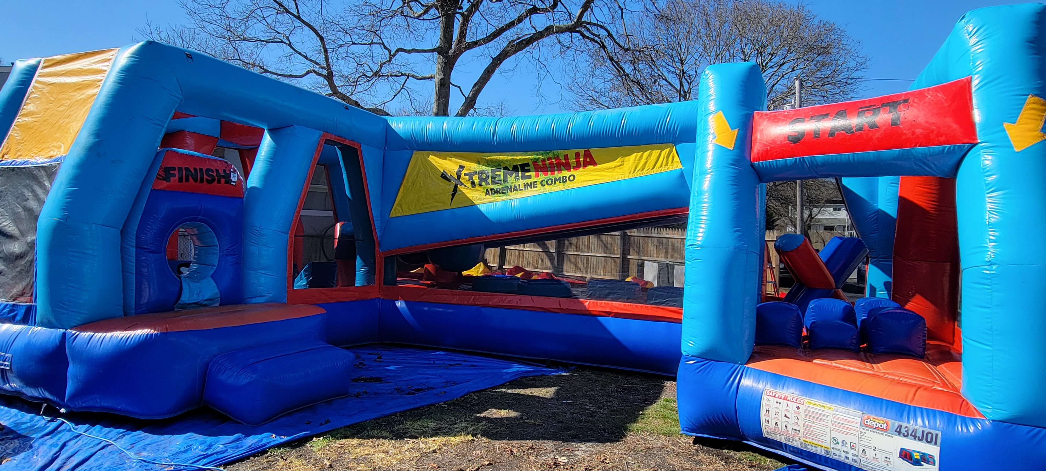 Ninja Bounce House Combo - Orlando Rental - Inflatables - Slide - Delivery