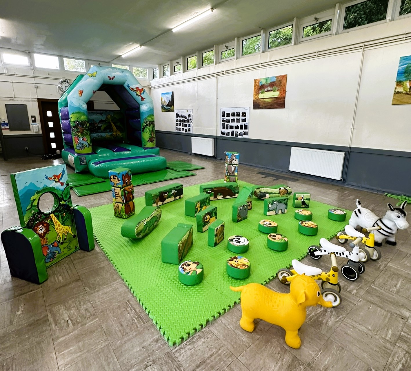 Join the Fun with Our Premium Small Jungle Castle Theme Package!