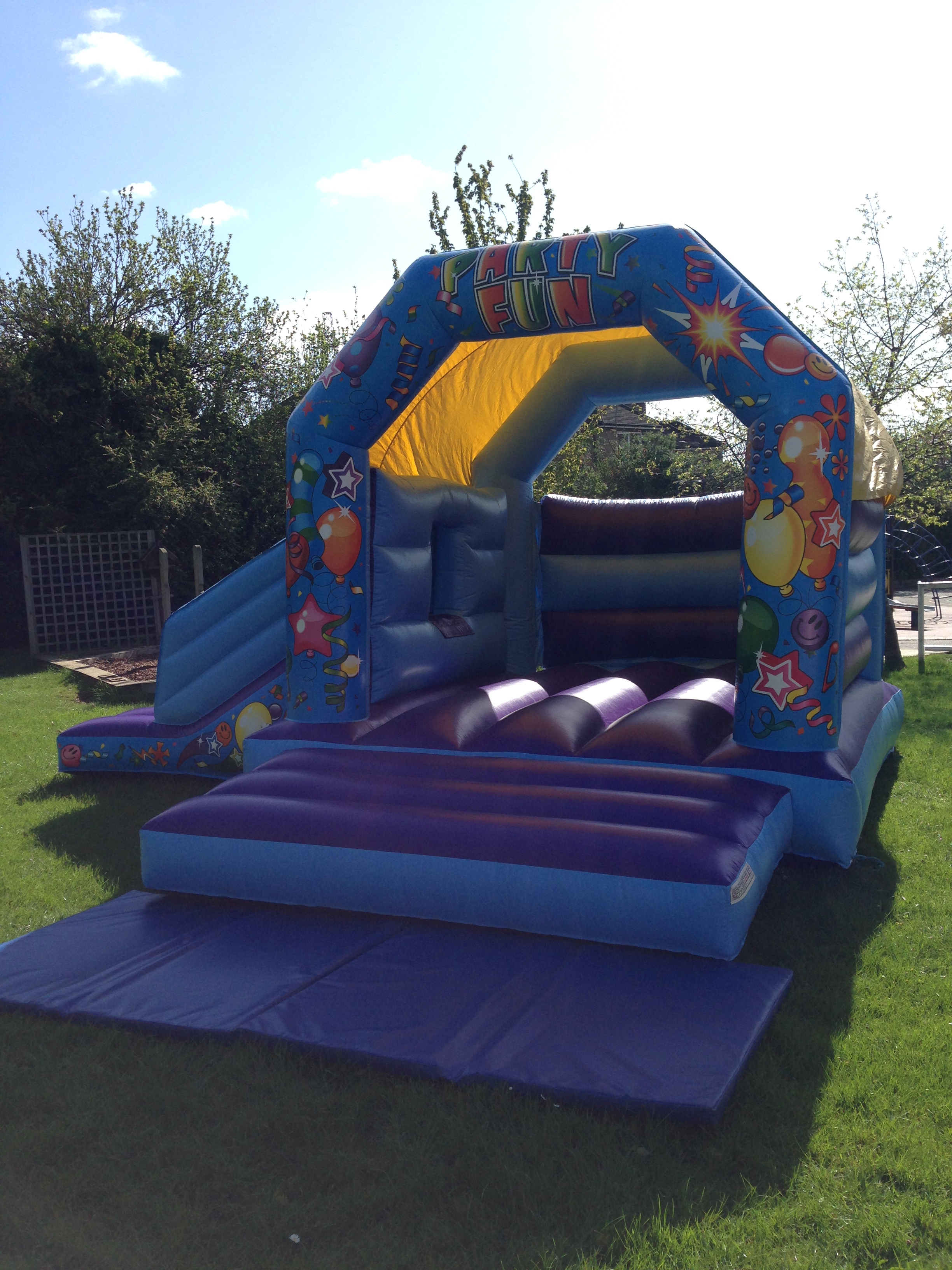 bouncy castles with slides for hire