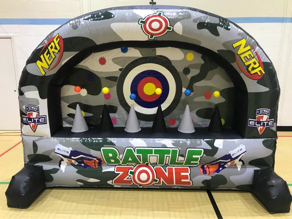 inflatable nerf shootout package for hire in Worcester