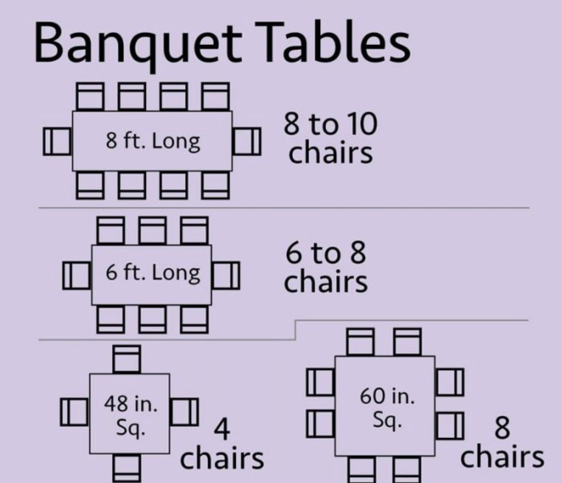 8’ Rectangular Table - Party Rentals in New Jersey | Good Time Charlie ...