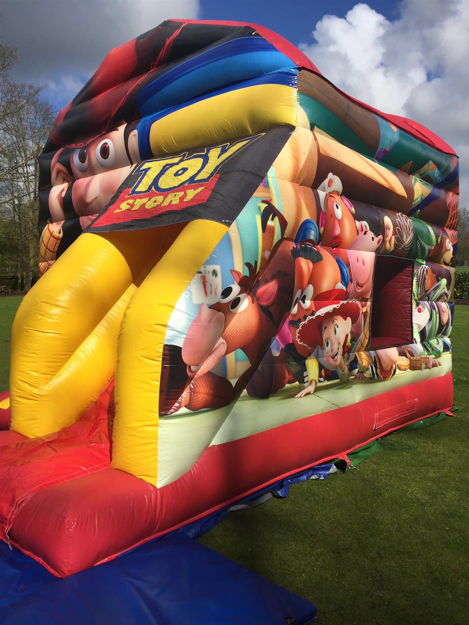 Bounce & slide Toy Story castle Best Bouncy Castle Hire service in Newmarket, Suffolk