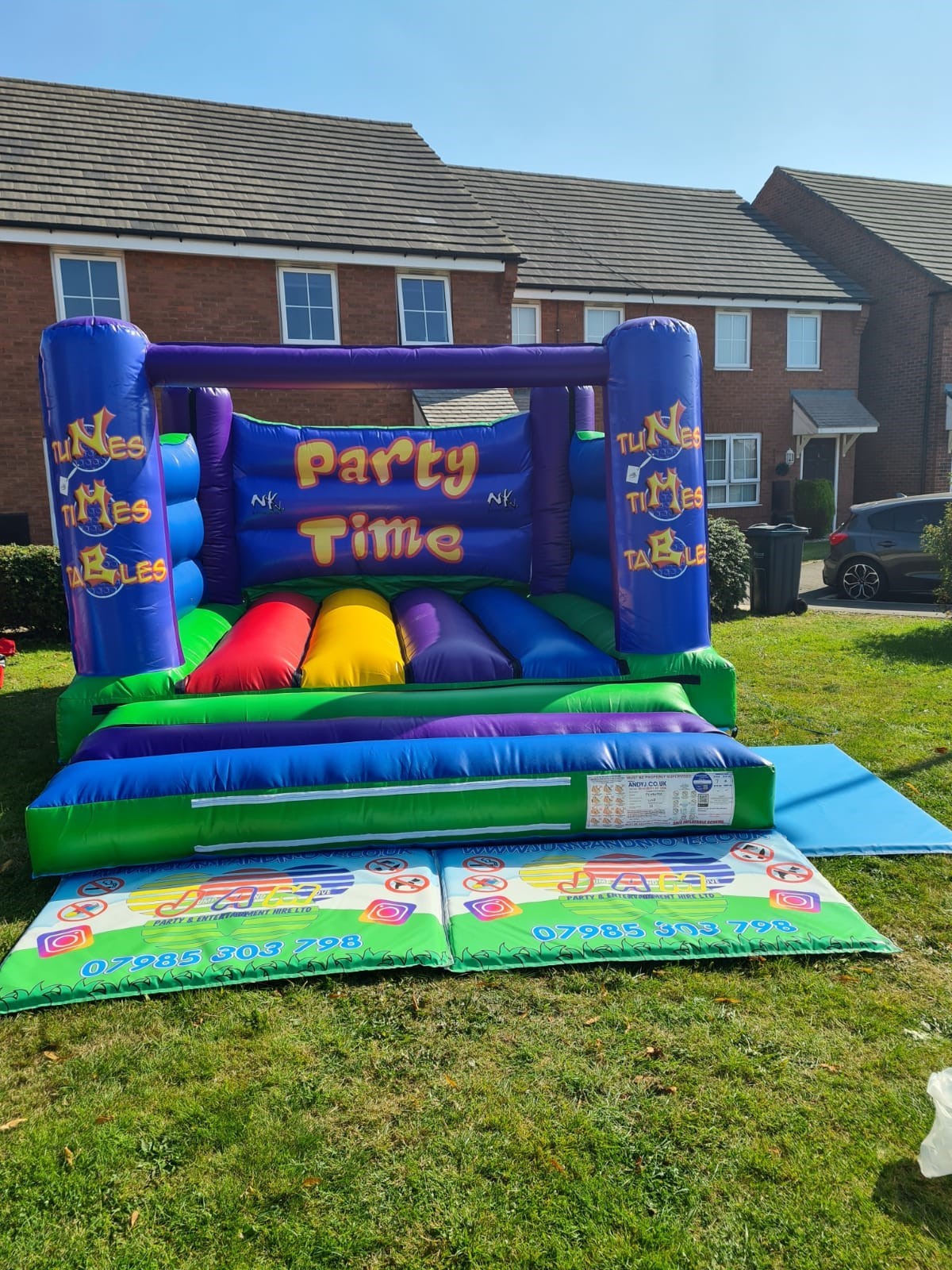 bouncy castle in rain