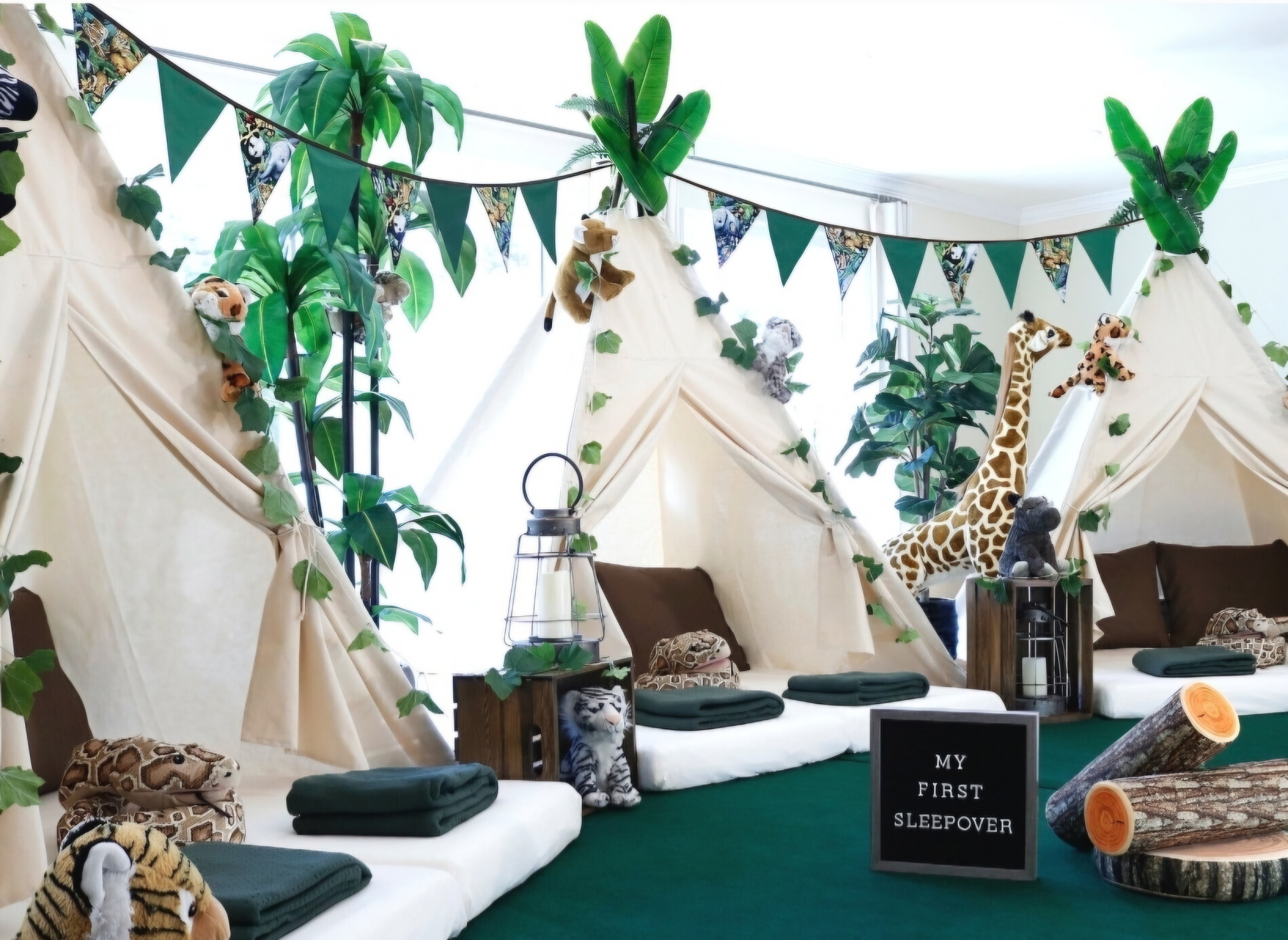 Teepee Party Rental near me Sleepover Party Rental