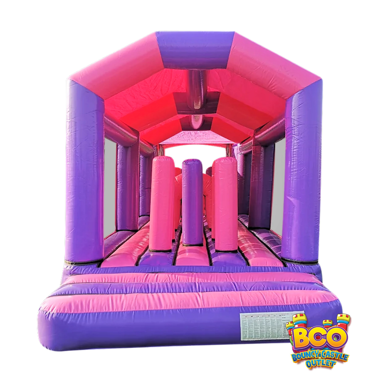 pink and purple bouncy castle