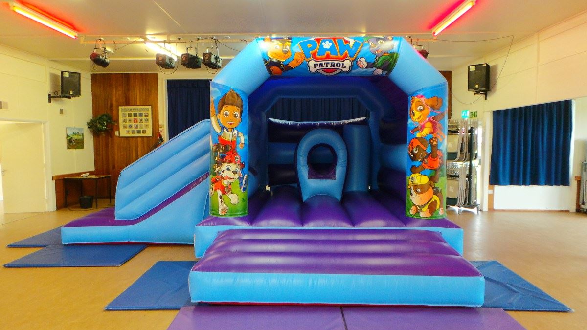 Paw Patrol Activity Bouncy Castle with Side Slide Bouncy Castle Hire in Milton Keynes, Luton